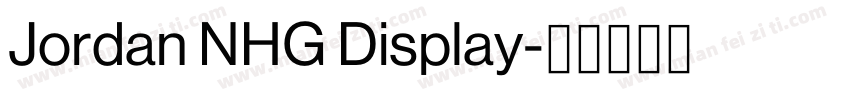 Jordan NHG Display字体转换